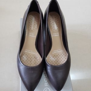 Rockport Dark Brown Lilah Leather Heels - Size 5 US